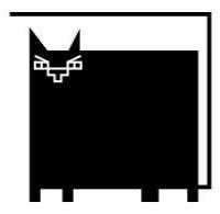 rectangle black cat